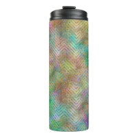 Sparkly Gold Rainbow Lights Chevron Pattern Print