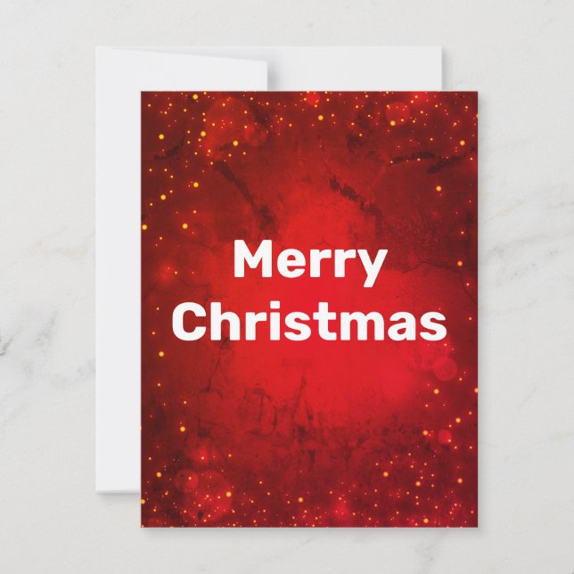 Sparkly, Gorgeous, Beautiful, Red Holiday Card (Front)