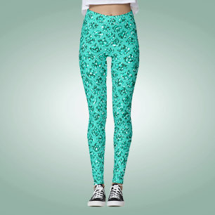 Sparkly Halloween Costume Mermaid Scales Pattern Leggings