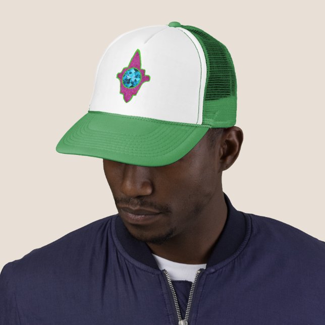 Sparkly hamsa Eid Trucker Hat (In Situ)
