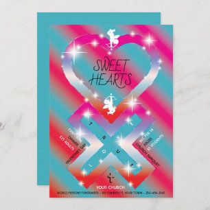 Sparkly Heart X Sweet Hearts Invitation