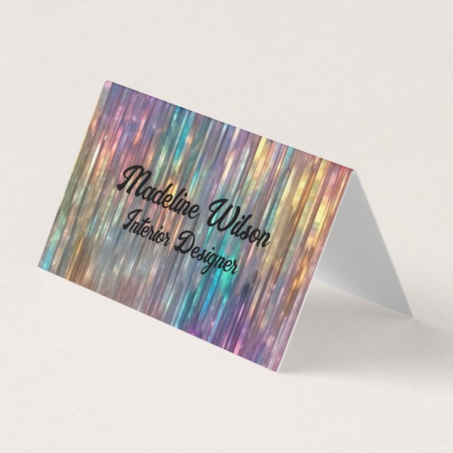 Sparkly Holographic Business Card (Front)