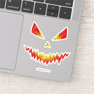 Sparkly Jack O'Lantern face Halloween