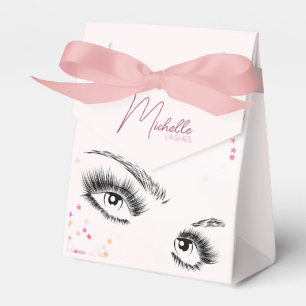 Sparkly Lashes Pink Glitter Confetti Aftercare Kit Favour Box