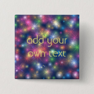 Sparkly Lights 15 Cm Square Badge