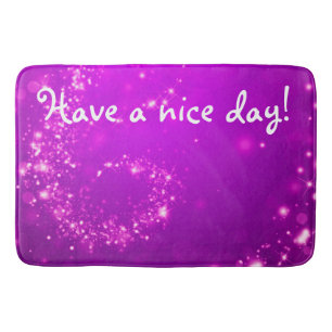 Sparkly lights swirl purple + your ideas bath mat