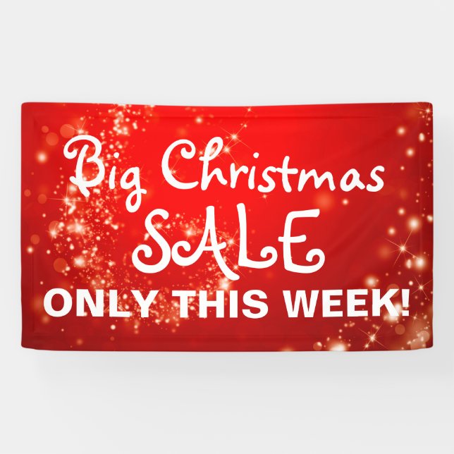 Sparkly lights swirl red + your ideas banner (Horizontal)