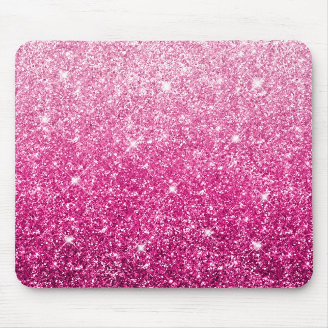 Sparkly Luxury Pink Ombre Mouse Pad (Front)