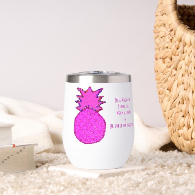 Sparkly magenta pineapple (Living Room (Rotated))