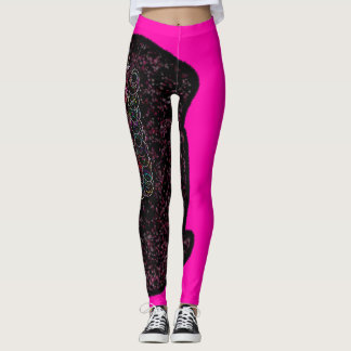 Sparkly magical black rabbit for luck leggings