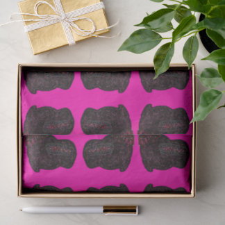 Sparkly magical black rabbit for luck tissue paper