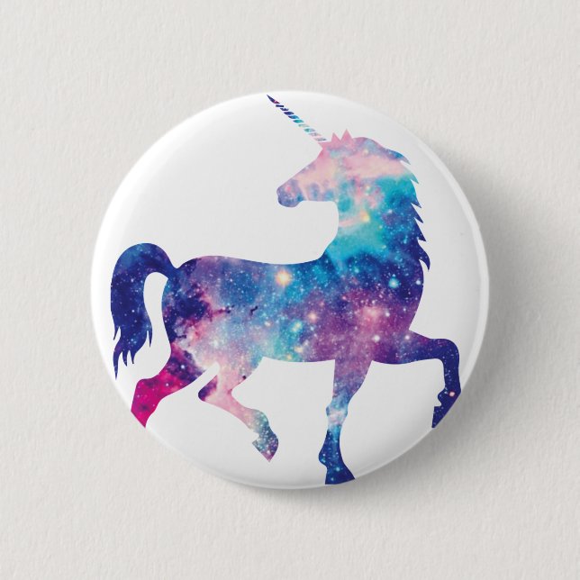 Sparkly Magical Unicorn 6 Cm Round Badge (Front)