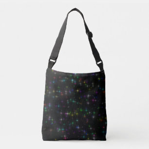 Sparkly Multicolor Stars Crossbody Bag