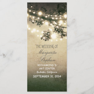 sparkly night lights romantic wedding programs programme