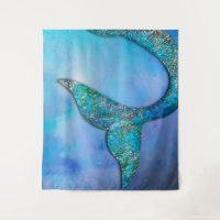 Sparkly Ocean Mermaid Fin Tail Magical Enchanted
