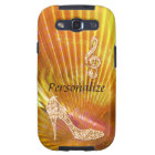 Sparkly Orange Music Note & Stiletto Heel