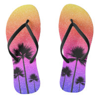 Sparkly Palm Trees Gradient Sunset