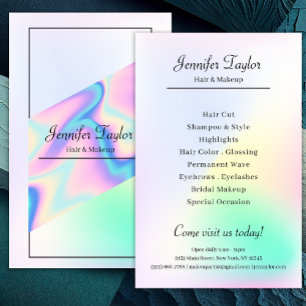 Sparkly Pastel Makeup Artist Holographic Gradient Flyer