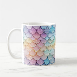 Sparkly Pastel Mermaid Scale Coffee Mug