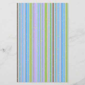 Sparkly Pastel Stripes Stationery