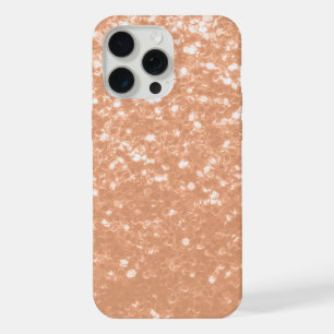 Sparkly peach faux sparkles colour of year 2024 iPhone 15 pro max case