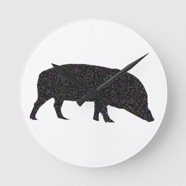 Sparkly Pig Wall Clock (Front)