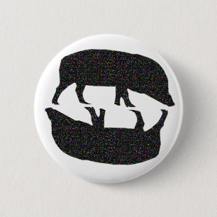 Sparkly Pigs Button
