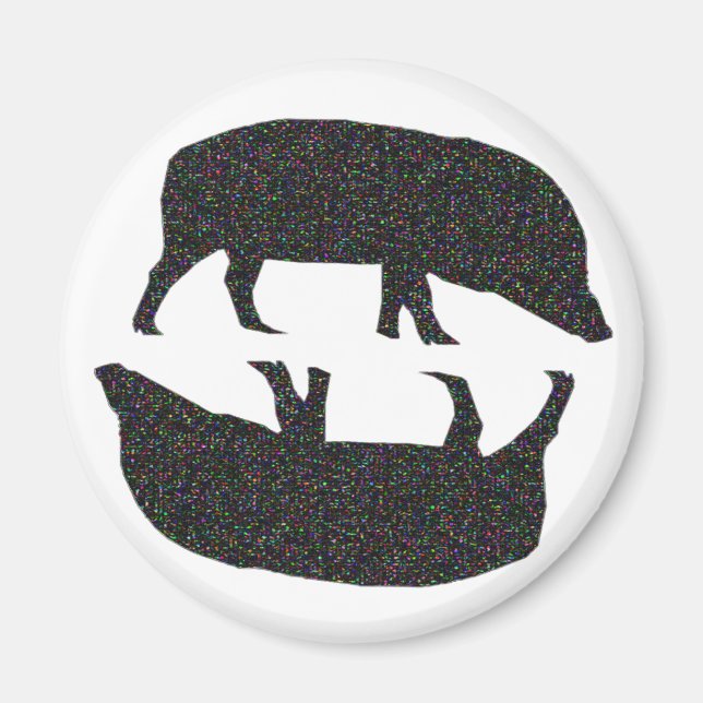 Sparkly Pigs Magnet (Front)