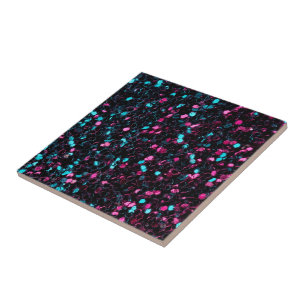 Sparkly pink blue mosaic glitter sparkles tile