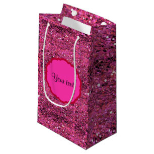 Sparkly Pink Glitter Small Gift Bag