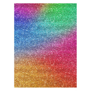 Sparkly Rainbow Gradient Glitter Tablecloth