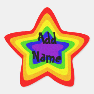 Sparkly rainbow star star sticker