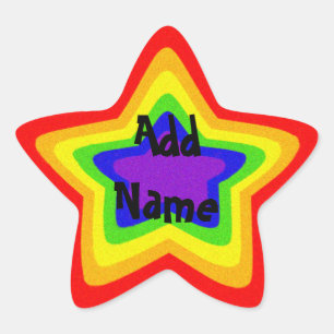 Sparkly rainbow star sticker
