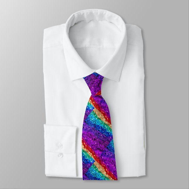 Sparkly Rainbow Tie (Tied)
