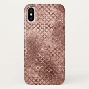 Sparkly Rose Gold Circles Pink Luxury Sparkle Case-Mate iPhone Case