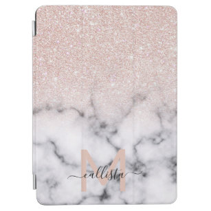 Sparkly Rose Gold Glitter Marble Ombre iPad Air Cover