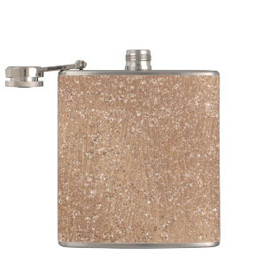 Sparkly Shiny Glitter Rose Gold Hip Flask