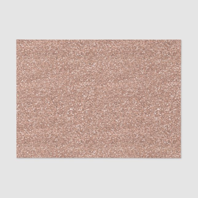 Sparkly Shiny Glitter Rose Gold Tissue Paper (Front)