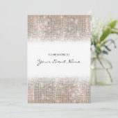 Sparkly Silver Faux Sequins Festive Party Invitation (Standing Front)