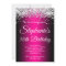 Sparkly Silver Glitter Black Edge Magenta Gradient