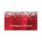 Sparkly Silver Glitter Bright Red Satin Foil