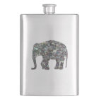Sparkly silver mosaic glitter Elephant