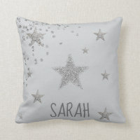 Sparkly Silver Stars Personnalised