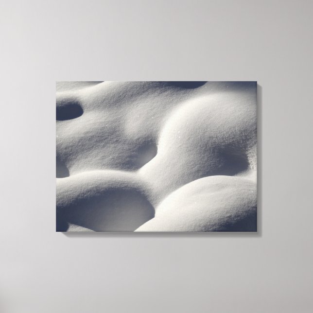Sparkly Snow Mounds Abstract Nature Canvas Print (Front)