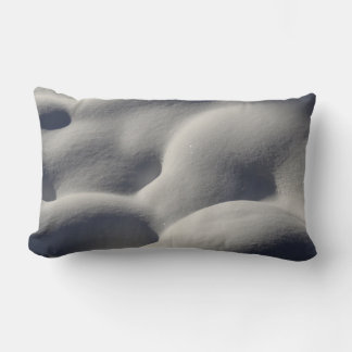 Sparkly Snow Mounds Abstract Nature Lumbar Cushion