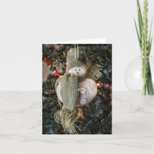 Sparkly Snowman Holiday Card