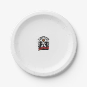 Sparkly Spooky Hands Vintage Halloween Graphic_1 Paper Plate