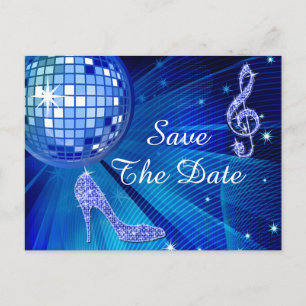 Sparkly Stiletto Heel 25th Birthday Save The Date Announcement Postcard