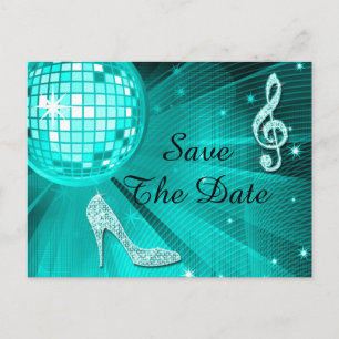 Sparkly Stiletto Heel 35th Birthday Save The Date Announcement Postcard