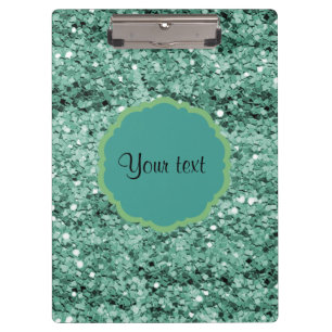 Sparkly Teal Glitter Clipboard